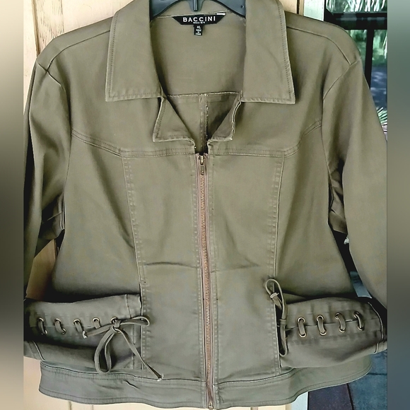 Military green denim jacket XL in EUC *FINAL* - Picture 1 of 11